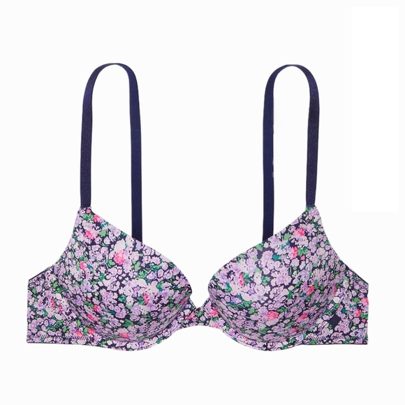 Victoria's Secret Matching T-Shirt Push-Up Bra & Cheeky Panty - 32C/Small - NEW - Picture 2 of 4